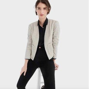 J Crew 365 Boucle Open Blazer - Salt+Pepper/Cream/Gray - size Medium